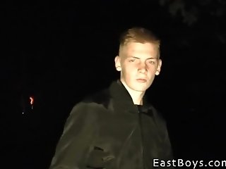 'Have a look at this middle of the night handjob adventure with our new boy Michael Berry! Pissing in a public park then handj'